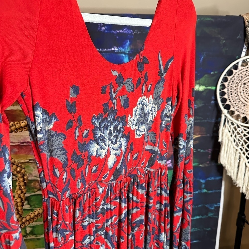 NWOT Free People Midnight Garden Red Maxi Dress Size XS - Picture 7 of 14